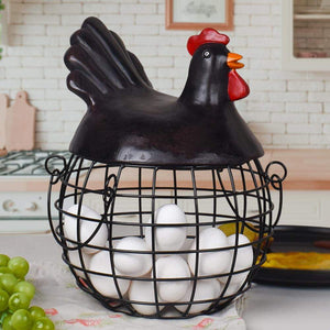 Rooster Basket - Dark Brown