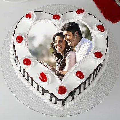 Heart Shape Photo Cake