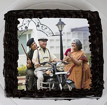 Dad Chocolate Photo Cake