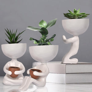 Minimalist Yoga Desk Planters