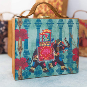 Royal Elephant Printed Vanity Style Clutch
