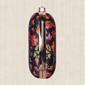Pink Floral Printed Clutch