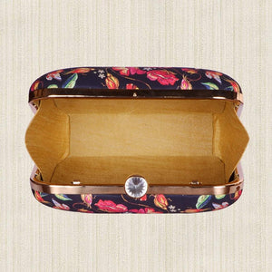 Pink Floral Printed Clutch