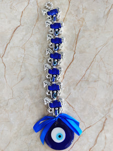 Seven Horse Evil Eye With Amulet Hanging