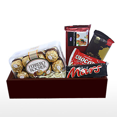 Wooden Choco Hamper